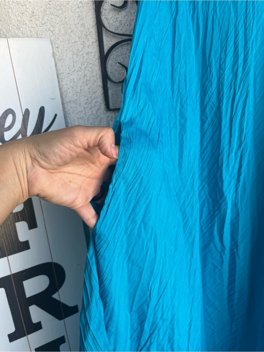 Soft Surroundings Caribbean Blue, Mizu Sleeveless Maxi Dress - Picture 4 of 8